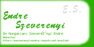 endre szeverenyi business card